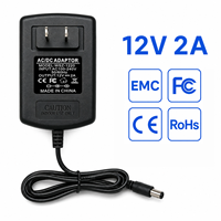Adaptateur secteur mural AC/DC 24W 12V 2A avec prise US pour batterie électronique et haut-parleur intelligent – Personnalisation professionnelle