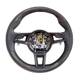 Volante de Cuero con Perforaciones de Carbono para <span class=keywords><strong>Porsche</strong></span> Cayman, Cayenne, Panamera, <span class=keywords><strong>Macan</strong></span>, Taycan, 718, 911, 955, 958, 970, 971, 991 - Product Image 3