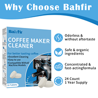 Tablettes de détartrage écologiques jetables Bahfir pour machines à café expresso, réduction de 50 à 80 % des taches, pour cafetières électriques