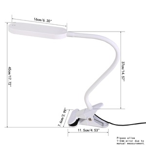 Adjustable brightness LED touch Table lamp Flexible <span class=keywords><strong>snake</strong></span> LED clip reading lamp - Product Image 3