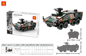 Nuovo Arrivo Wange 438 Pezzi Veicolo Blindato Boxer, Attrezzatura <span class=keywords><strong>Militare</strong></span> da Guerra, Veicolo da Combattimento Corazzato, Set di Costruzioni con Mattoncini - Product Image 3
