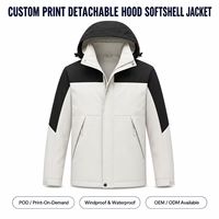 Veste coupe-vent à capuche avec logo personnalisé pour homme, imperméable, coupe-vent, veste d'extérieur, randonnée hivernale, impression sur écran, vente en gros en Chine