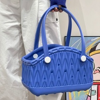 Designer Classic EVA Petit Sac Fourre-Tout Motif Solide Sac à Main avec Fermeture de Ceinture pour Voyage Plage Shopping