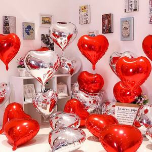 cumpleaños gigante <span class=keywords><strong>te</strong></span> <span class=keywords><strong>amo</strong></span> Balon 18 pulgadas dorado rosa púrpura Rojo Negro gran Mylar corazón globo de papel de aluminio - Product Image 4