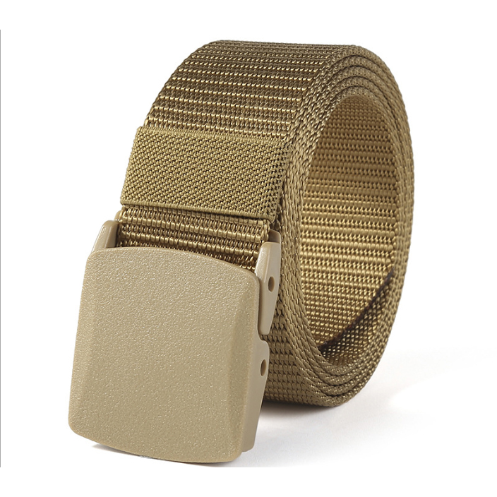 Cheap promotion Nylon Canvas Breathable Tactical Men Waist Belt With Plastic Buckle