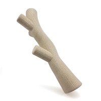 Bâton à mâcher pour chien en forme de branche de paille naturelle écologique avec texture de grain de bois, jouet de nettoyage dentaire non toxique, vente en gros d'usine