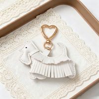 Porte-clés en cuir adorable de Terrier écossais, avec clip cœur, pour sac, clé de voiture ou sac à dos - Vente en gros