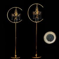 Support de lumière LED doré réglable en hauteur, personnalisé, pour mariage, salle de réception, hôtel, restaurants, événements d'anniversaire, décoration de bar