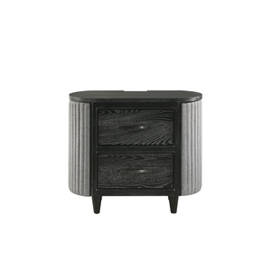 Table de chevet moderne en bois avec tiroirs, meuble de rangement contemporain en bois massif pour chambre à coucher, idéal pour la maison et l'hôtellerie - Product Image 3