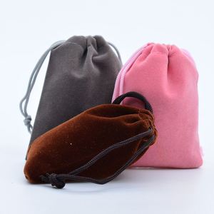 ถุงของขวัญกำมะหยี่สีแฟชั่นขนาด 12 * 15 ซม. หลายขนาด พร้อมโลโก้สั่งทำ ถุงผ้ากำมะหยี่รูดเชือกสำหรับบรรจุภัณฑ์เครื่องประดับ - Product Image 2