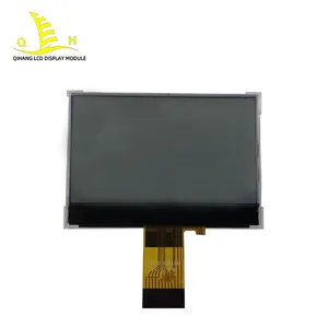 Modul LCD matriks 128x64 titik kustom dengan konektor fleksibel tampilan layar grafis LCD