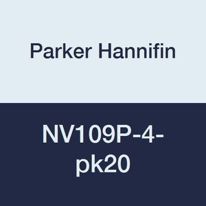 Parker Hannifin <b>Needle</b> <b>Valve</b> NV109P-4 pk20 Brass 1/4 In Female Pipe X 1/4 In Male Pipe - Product Image 1