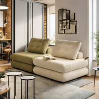 Vente en gros canapé de chambre à coucher pliable à un siège pour salon mobilier de chambre à coucher en velours lavable canapé-lit compressif en mousse à mémoire de forme souple