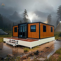 Maison préfabriquée mobile pliable de luxe TS de 40 pieds ou 20 pieds, villa à toit plat de 2 à 4 chambres pour usage résidentiel, vente directe