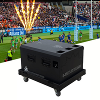 Igreslite 3000W Machine à flammes à cinq têtes, projecteur de feu de scène contrôlé DMX512, hauteur 8-10M pour spectacles en extérieur
