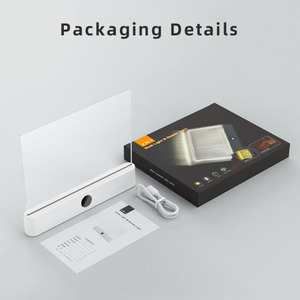 Lampe de lecture plate <span class=keywords><strong>pour</strong></span> <span class=keywords><strong>livre</strong></span> avec éclairage LED sans fil à 3 couleurs, gradation progressive, rechargeable 1200 mAh - Product Image 6