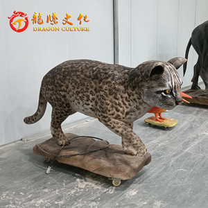Modelo realista <span class=keywords><strong>3D</strong></span> de simulación animatrónica, Animal de leopardo, gato para decoración de parque de atracciones - Product Image 4