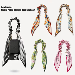 Wristband Scarf Phone <b>Lanyard</b> Woven String Short Bracelet Style <b>Lanyard</b> Niche Wristband <b>Lanyard</b> Crossbody Trendy Phone Accessory - Product Image 1