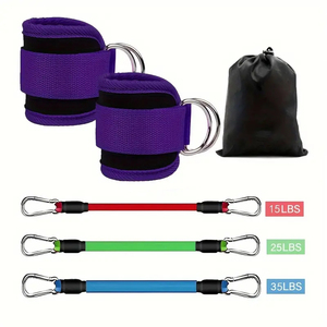 Bandas de Resistencia para Tobillos de TPE, 6 Piezas, con Cintas Elásticas de Alta Resistencia para Ejercicios de Glúteos y Piernas - Product Image 3
