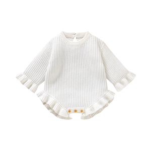 Mimixiong <span class=keywords><strong>2026</strong></span> OEKO-TEX Ropa de Punto para Bebés, Mono de Algodón con Nombre Bordado, Borde con Volantes, Regalo para <span class=keywords><strong>Baby</strong></span> Shower - Product Image 5