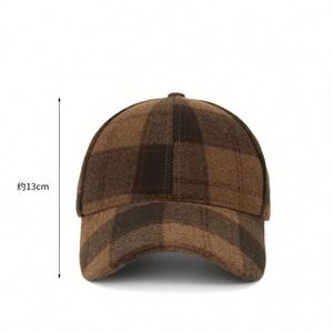 2025 New Autumn Winter Unisex Plaid Baseball Cap Casual British Fashion Sports <b>Hat</b> <b>for</b> Women Men Warm Retro Daily Outdoor <b>Hat</b> - Product Image 3