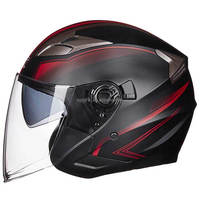 Nouveaux produits : Casque moto demi-face avec lentille HD double, accessoires et doublure confortable – Idéal quatre saisons