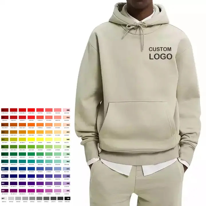 Sudadera con capucha y logotipo personalizado en blanco de algodón 100% unisex para hombre