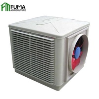 Équipement de ventilation avicole industriel mural avec refroidisseur d'air par évaporation, moteur AC et pompe pour serre