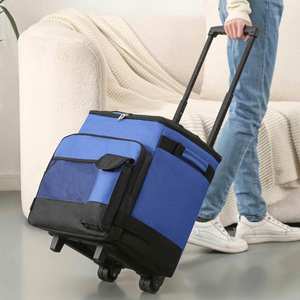 Outdoor 43L Large Capacity Fresh-Keeping Aluminum Foil Outdoor Insulation Picnic Ice <b>Cooler</b> <b>Pack</b> Lunch Bag Trolley Case for Car - Product Image 4