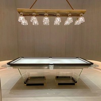 Billard de 9 tartes billard billard à 8 boules table de billard de luxe moderne table de billard en verre de 7 pieds 8 pieds 9 pieds