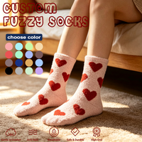 Chaussettes douillettes de qualité supérieure avec logo de marque, chaussettes montantes rembourrées en coton pour femmes, chaussettes chaudes personnalisées en gros