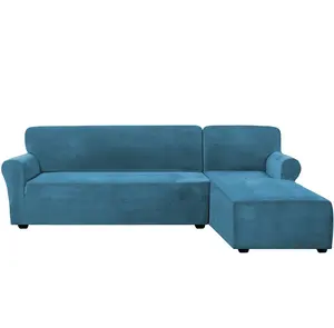 5 Seater 7 Seater L Shape Corner Solid Pure Color Qualified Elastic Stretchable Sectional Sofa Cover