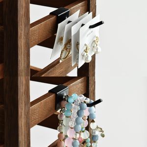 Customized Wooden Jewelry Tower with 20 Hooks and Wooden Earring Storage Rack <b>for</b> Displaying and Storage of Earrings - Product Image 6