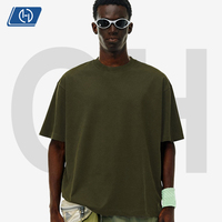 T-shirt Boxy Homme en Coton Lourd 400G, Coupe Oversize, Manches Courtes, Col Rond, Vierge, Streetwear, Fournisseur Personnalisé