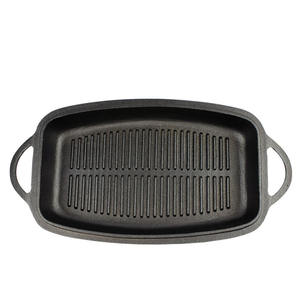 Casserole <span class=keywords><strong>rectangulaire</strong></span> en <span class=keywords><strong>fonte</strong></span> 2 en 1 avec couvercle grill - Product Image 3