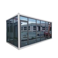 Maison conteneur à bas prix avec salle de bain et cuisine, maison préfabriquée de 40 pieds, 3 chambres et salon
