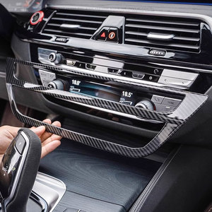 คอนโซลกลางแบบ5ชุดอุปกรณ์เสริมภายใน<span class=keywords><strong>รถ</strong></span> ABS คาร์บอนไฟเบอร์สแตนเลสสำหรับ2017 - Product Image 2