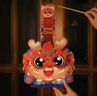Lanterne du Nouvel An chinois 2027 en carton à faire soi-même, lanterne de festival portative pour enfants