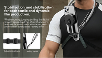 Support de téléphone magnétique pour poitrine, flexible, réglable, universel, Go Pro, téléphone portable, POV, vlog