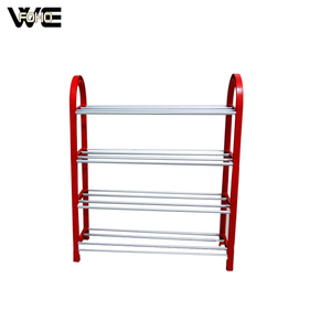 Étagère à chaussures moderne à 5 niveaux en plastique PP et tube en fer pliable, organisateur de chaussures élégant pour la maison, le salon, les meubles - Product Image 5