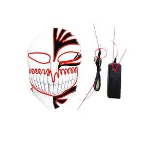 Máscara Luminosa LED de PVC del Grim Reaper para Halloween, Festival de Fantasmas, Fiesta, Actuación, Carnaval, Terror, Divertida y Aterradora - Product Image 5