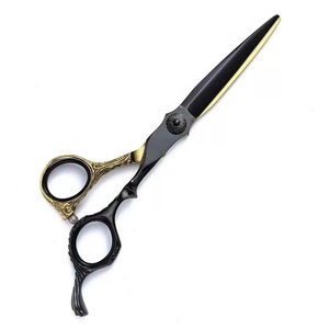 Black Gold Haircutting <b>Scissors</b> 440C High-End Hairdresser's Special Haircutting <b>Scissors</b> with Flat Teeth and Fringe Trimming - Product Image 4