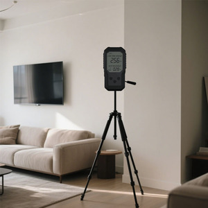 Detector de <span class=keywords><strong>gas</strong></span> radón digital montado en la pared negro Monitor de calidad del aire con pantalla LCD <span class=keywords><strong>Medidor</strong></span> promedio a corto y largo plazo - Product Image 5