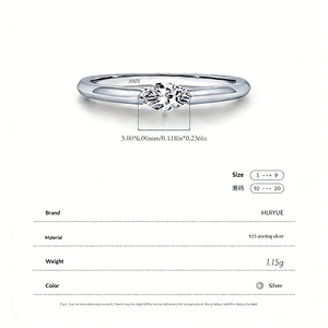 แหวนเงินแท้ 925 ประดับมอสซาไนต์รูปไข่ ดีไซน์หรูหรา สำหรับผู้หญิง ลดราคาพิเศษ - Product Image 5