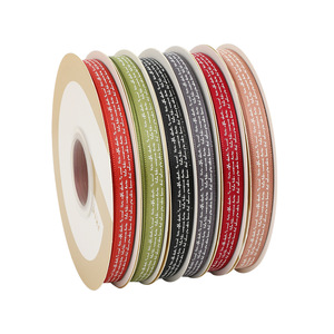 Nine-Colored Ribbon Grosgrain Ribbon 15mm Polyester Printed Wedding Gift Decorations Europe And America Style - Product Image 5