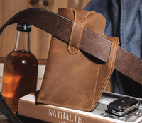 Étui Vintage en cuir véritable pour téléphone portable pour hommes, ceinture pour téléphone portable, boucle pour téléphone, meilleure vente
