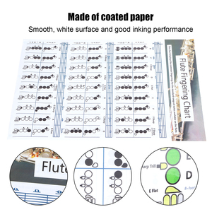 Ayuda <span class=keywords><strong>para</strong></span> la enseñanza de la práctica del estudiante principiante-Tabla de <span class=keywords><strong>acordes</strong></span> de digitación de <span class=keywords><strong>flauta</strong></span> 56x40cm Accesorio de instrumento - Product Image 5