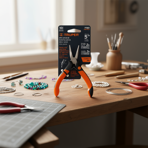 Alicates Mini Truper de 5 Pulgadas con Punta Curva y Agarre Cómodo para Joyería y Proyectos de Manualidades, Construcción de Acero, Modelo PM-PC4 - Product Image 2