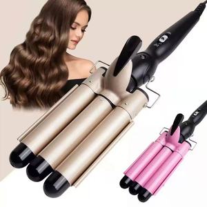 Fer à boucler professionnel à 3 barils pour des ondulations parfaites, chauffe rapide, idéal pour des vagues naturelles et sans frisottis - Product Image 6