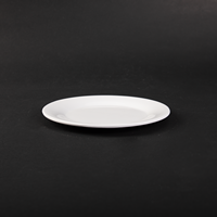 Assiettes à dîner en porcelaine mélamine avec logo ensembles de plats plats ronds pour restaurant, mariage, salle à manger à la maison